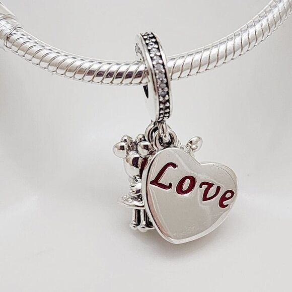 Pandora Disney Mickey Mouse & Minnie Mouse Love Dangle Charm - Picture 3 of 5